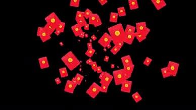 mov带通道红包雨喷溅动画效果ae模板视频的预览图